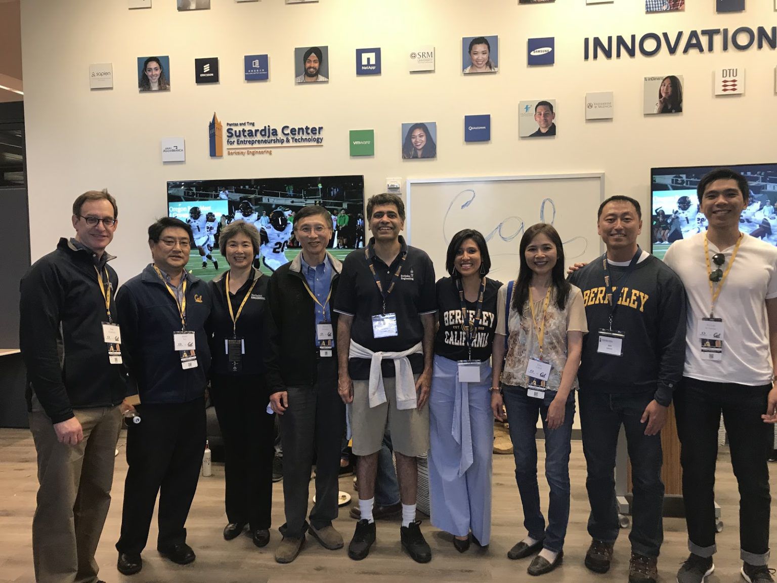 Dr. Pantas and Ting Sutardja at U.C. Berkeley Sutardja Center of Engineering & Technology (pictured 4th from the left and 3rd from right)